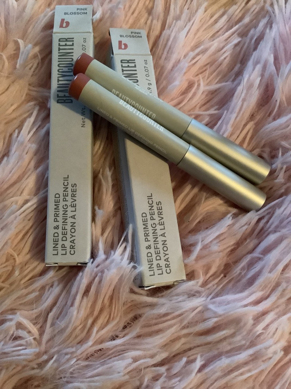 2 x Beautycounter Pink Blossom Lined & Primed Lip Defining Pencil Pink Blossom